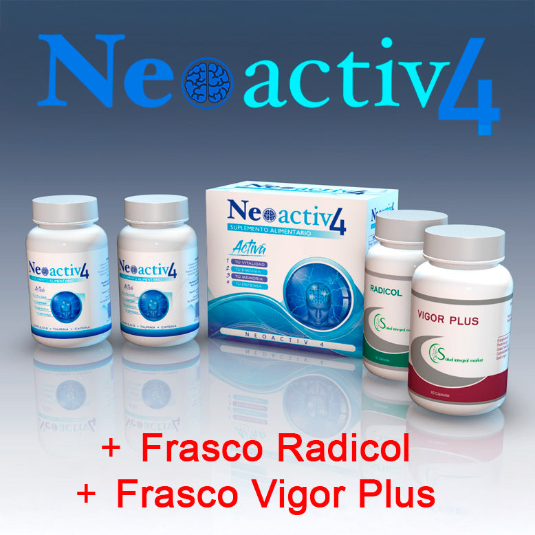 Pack Neoactiv4 + Frasco Radicol + Frasco Vigor Plus