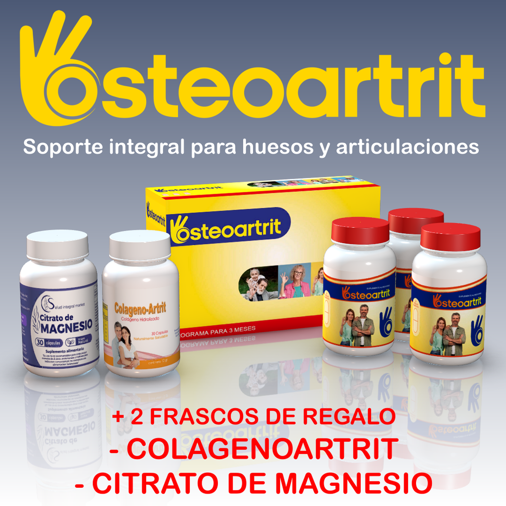 Pack Osteoartrit + Frasco Colagenoartrit + Frasco Citrato de Magnesio