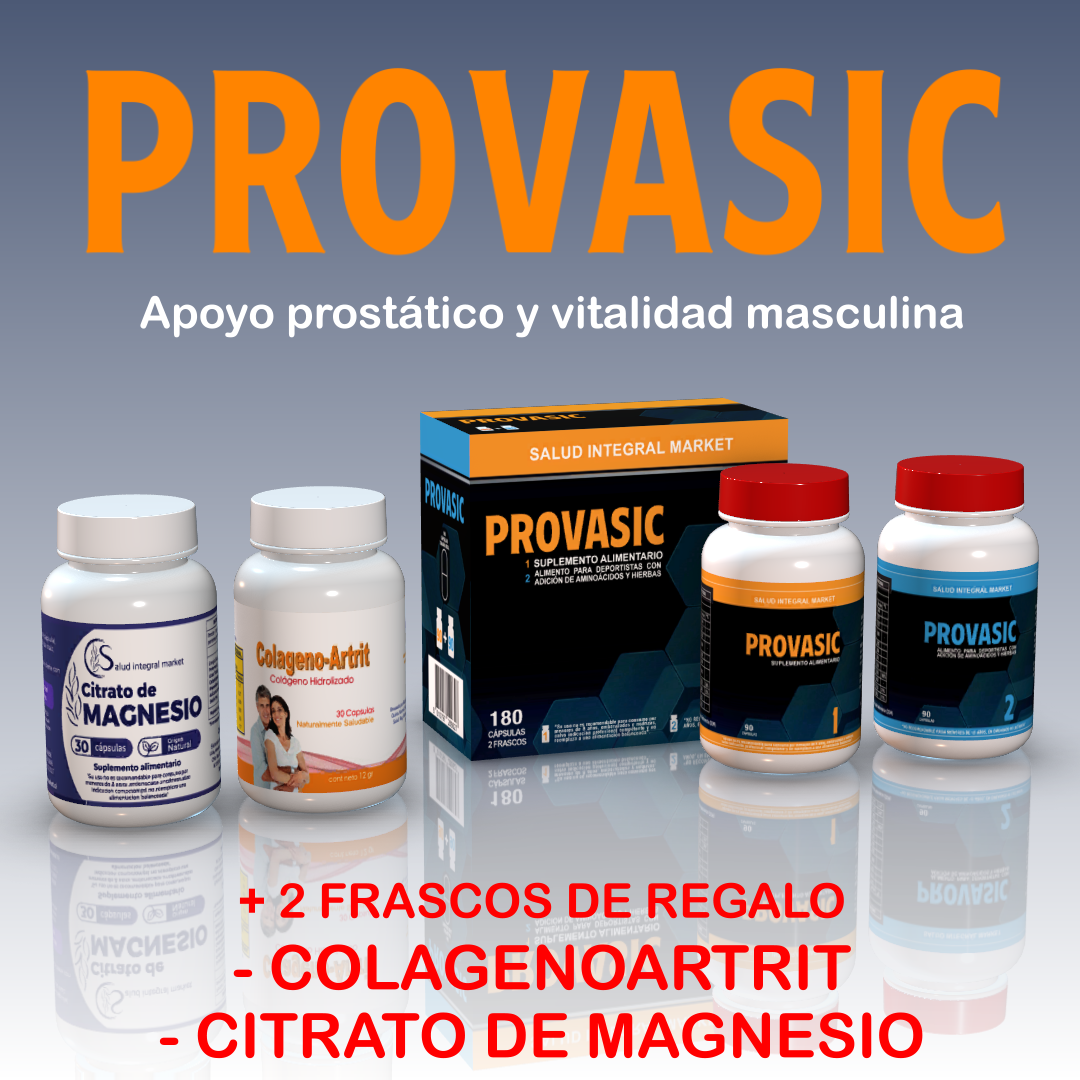 Pack Provasic + Frasco Colagenoartrit + Frasco Citrato de Magnesio