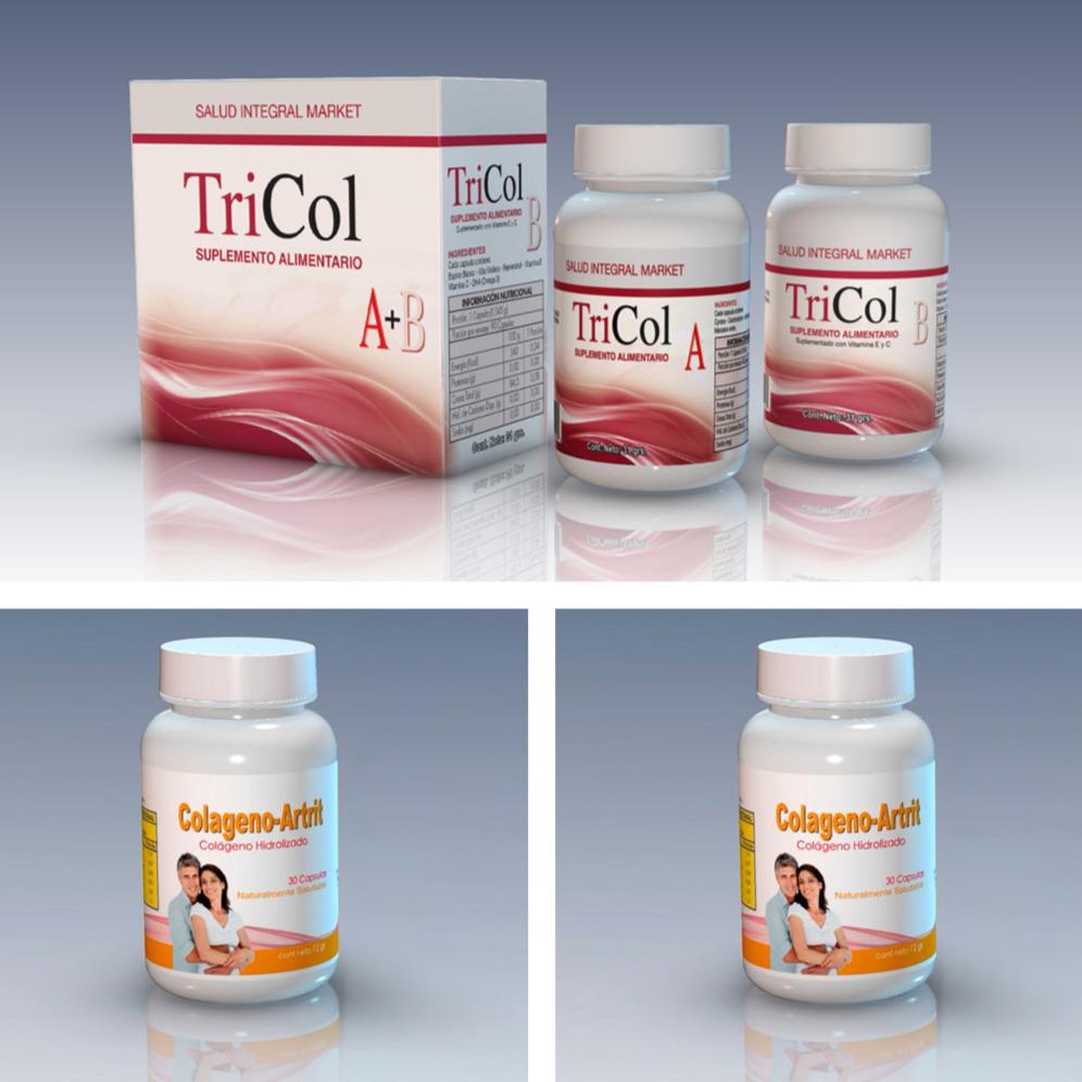 Pack Tricol + 2 Frascos Colagenoartrit – Salud Integral Market